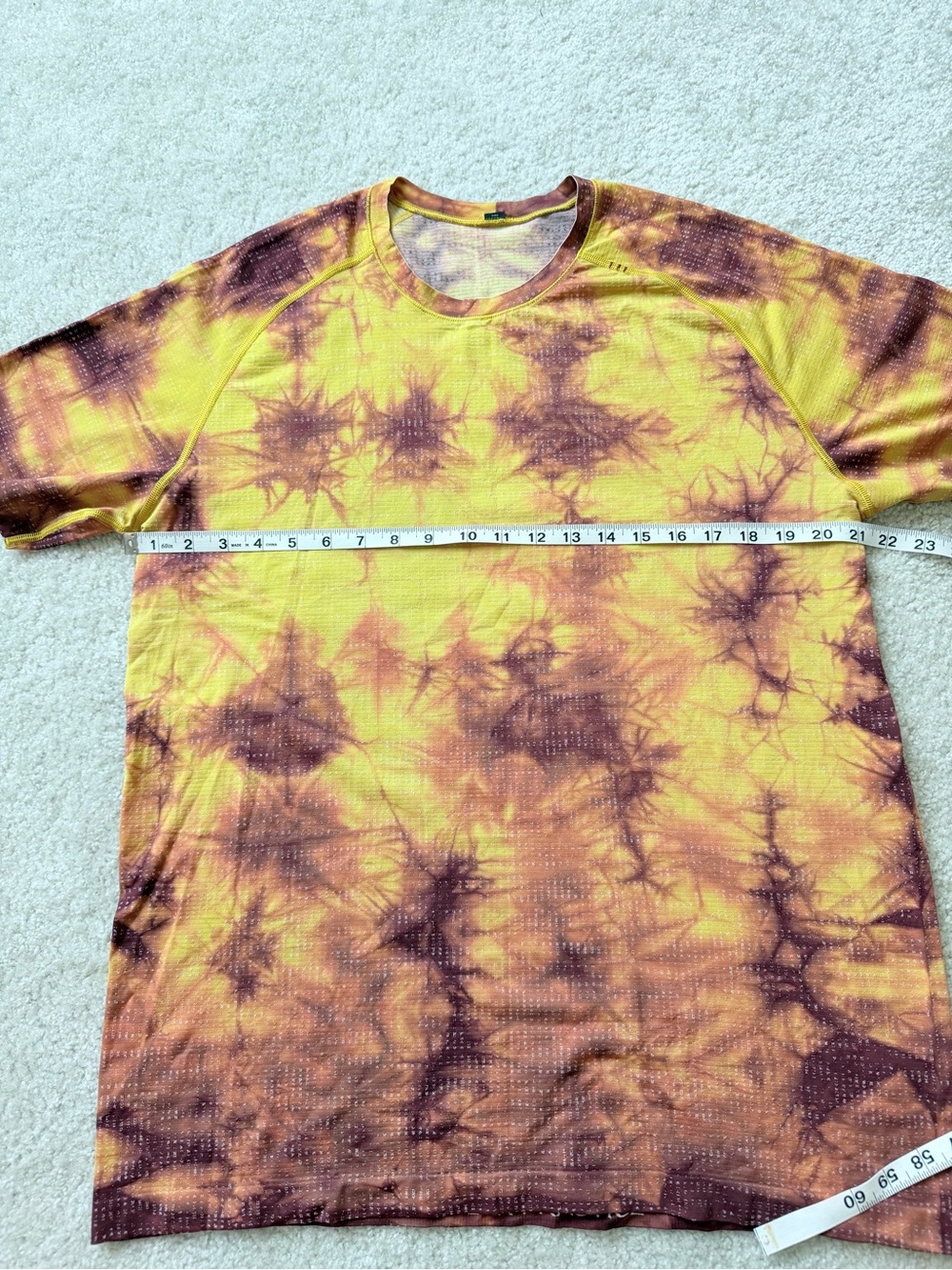 Lululemon Metal Vent Tech 2.0 XStatic Tie Dye Short Sleeve Shirt XL Orange Brown - Picture 6 of 10